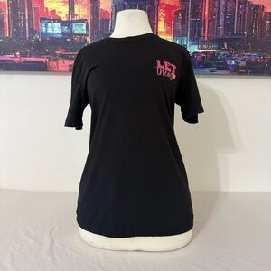 George Black Tee with Pink Graphic